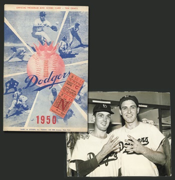 Jackie Robinson & Brooklyn Dodgers - 1950 Gil Hodges Four-Home Run Game Collection