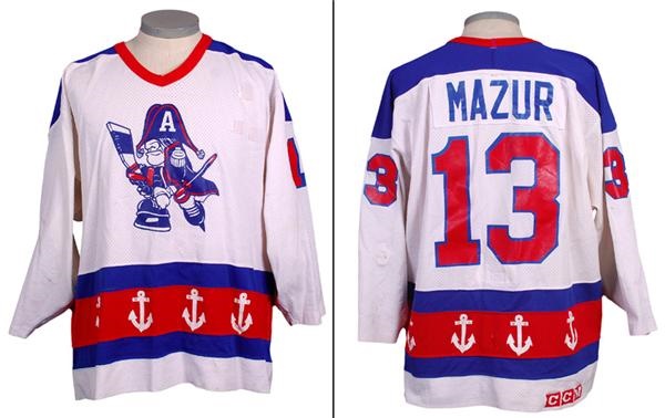 - Circa 1989-90 Jay Mazur Milwaukee Admirals IHL Game Worn Jersey