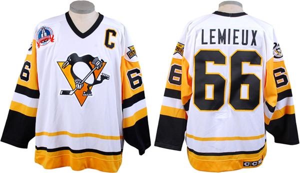 1992 Mario Lemieux Stanley Cup Final Home Game Worn Jersey 