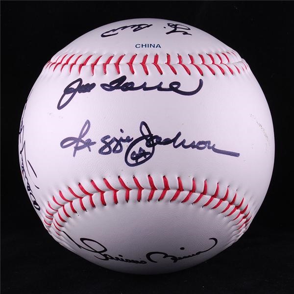 Baseball Autographs - Oversized New York Yankees Signed Baseball with Derek Jeter