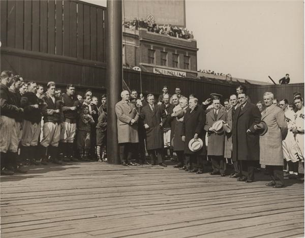 - Flag Raising Ceremony Fenway Park with Babe Ruth (1930's)