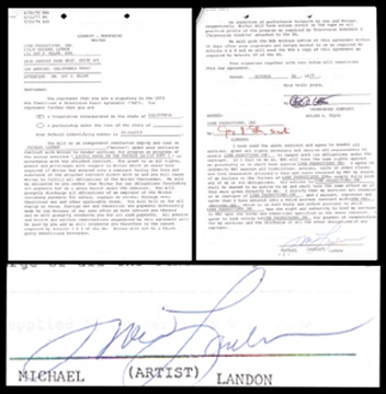 TV - Michael Landon Little House On The Prairie Signed Contracts (11)