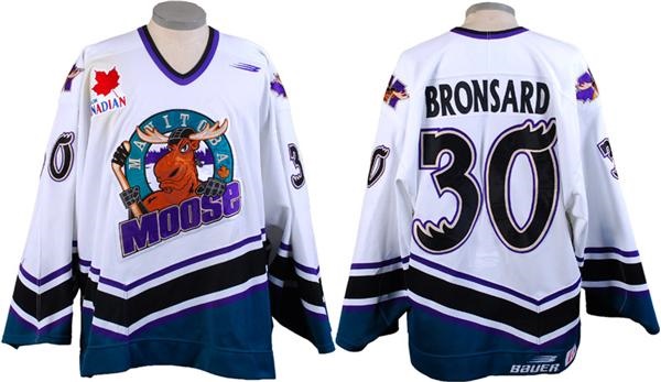 Hockey Equipment - 1998-99 Christian Bronsard Manitoba Moose IHL Game Worn Jersey