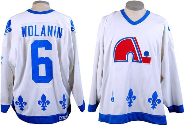 - Circa 1990-91 Craig Wolanin Quebec Nordiques Game Worn Jersey
