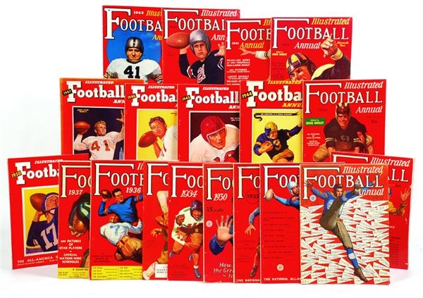 - 1930-1953 Run of Football Illustrated Annuals (24 issues)