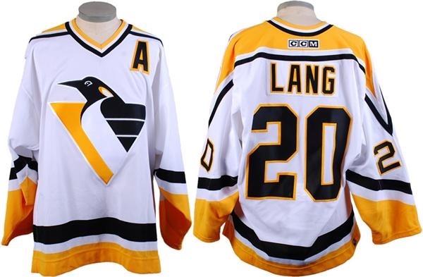 Hockey Equipment - 2001-02 Robert Lang Pittsburgh Penguins Game Worn Jersey