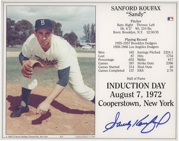 Baseball Autographs - Baseball Hall of Famer Signed Photographs with (73) Signatures