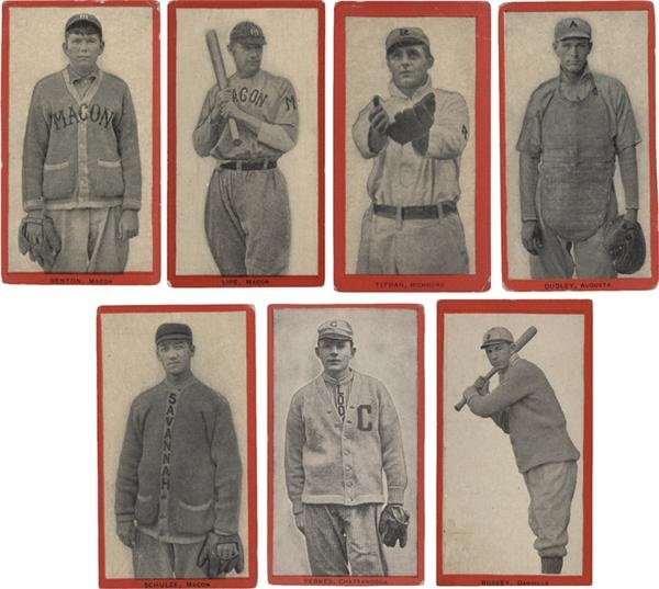 - T210 Old Mill Red Border Minor League Tobacco Cards (7)