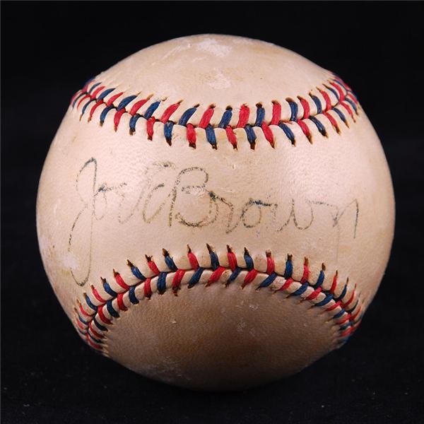 Baseball Autographs - Actor Joe E Brown Vintage Single Signed Baseball