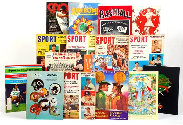 Ernie Davis - Large Collection of Sports Publications (Balance of Collection)