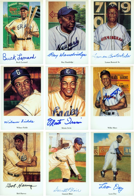 Baseball Autographs - Negro League Baseball Stars Signed Ron Lewis Postcards (29)