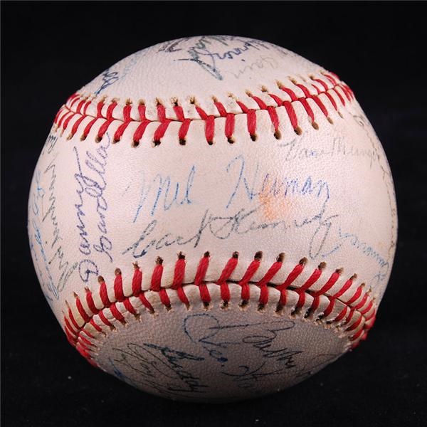 Baseball Autographs - 1944 New York Giants Team Signed Baseball with Mel Ott