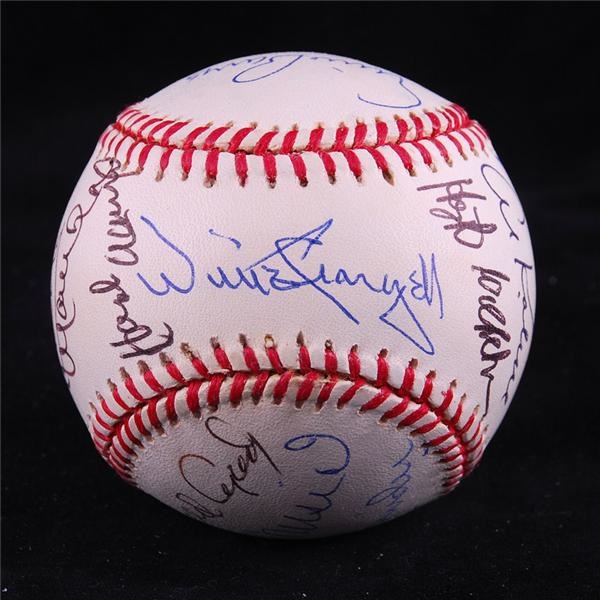 Baseball Autographs - Hall of Famer Multi Signed Baseball with (14) Signatures