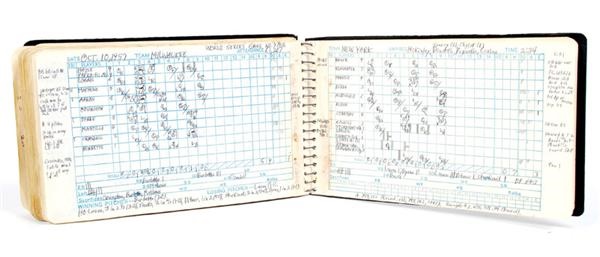 Ernie Davis - 1957 Milwaukee Braves Complete Score Book including the World Series