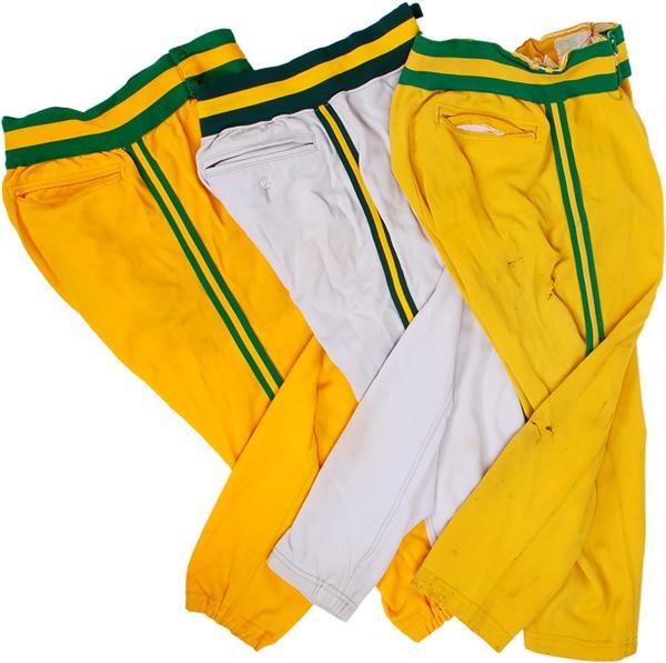 - 1973-1985 Oakland Athletics Game Used Pants (3)