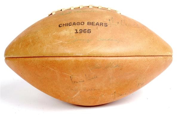Football - 1966 Chicago Bears Team Signed Football with Piccolo and Sayers