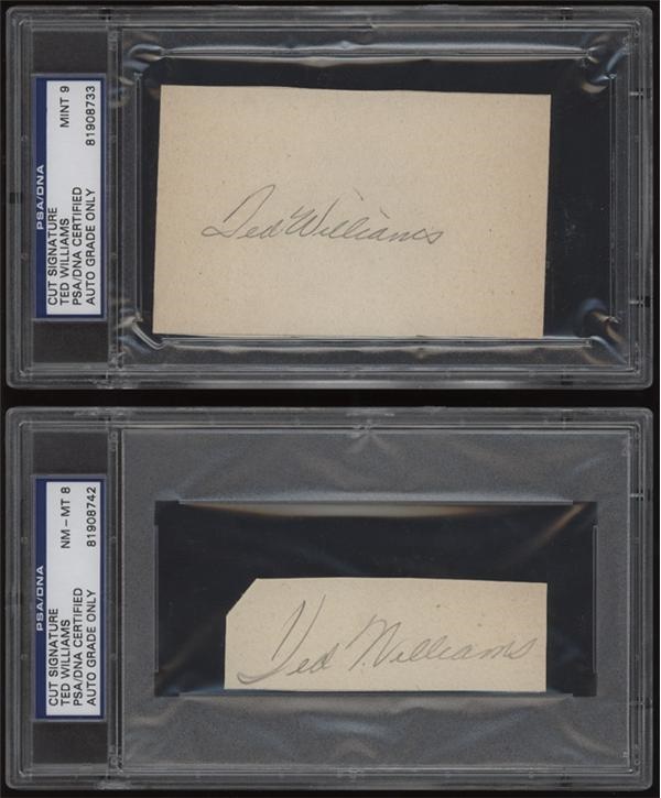 Baseball Autographs - 1950's Ted Williams Vintage Signatures (2)