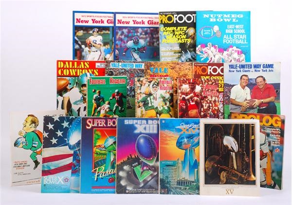 Football - 1960-1980s NFL Football Media Guides, Super Bowl Programs & More (100+)