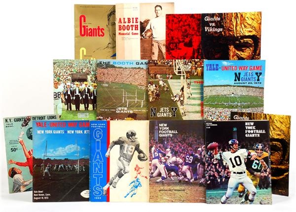 Football - (28) 1960/70s NY Football Giants Exhibition Programs & Yearbooks.