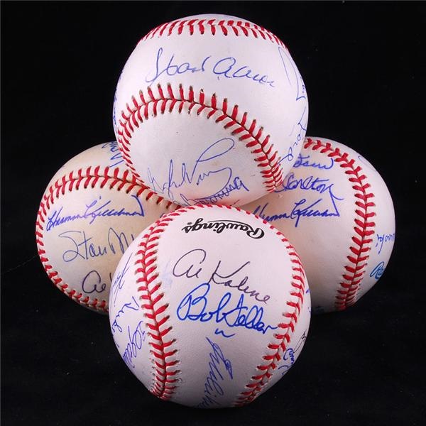 Baseball Autographs - Hall of Famer Multi-Signed Baseball Collection (4)