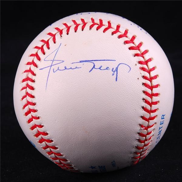 Baseball Autographs - Mickey Mantle, Duke Snider and Willie Mays Signed Baseball