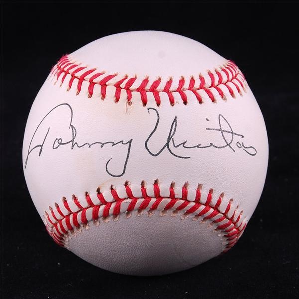Football - Johnny Unitas Single Signed Baseball