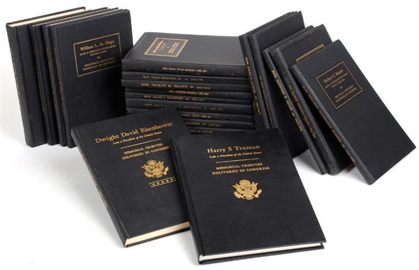 - Congressional Memorial Address Hardcover Book Collection (100) with Political Autographs
