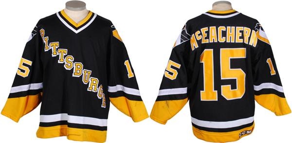Game Used Hockey - 993-94 Shawn McEachern Pittsburgh Penguins Game Worn Jersey