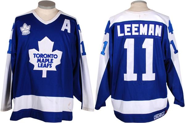 Hockey Equipment - 1990-91 Gary Leeman Toronto Maple Leafs Game Worn Jersey