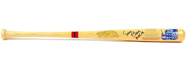 Ernie Banks Signed Cooperstown Bat Company Decal Bat