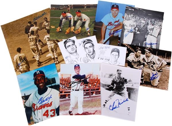 Baseball Autographs - Milwaukee Braves Signed Photo Collection (19)