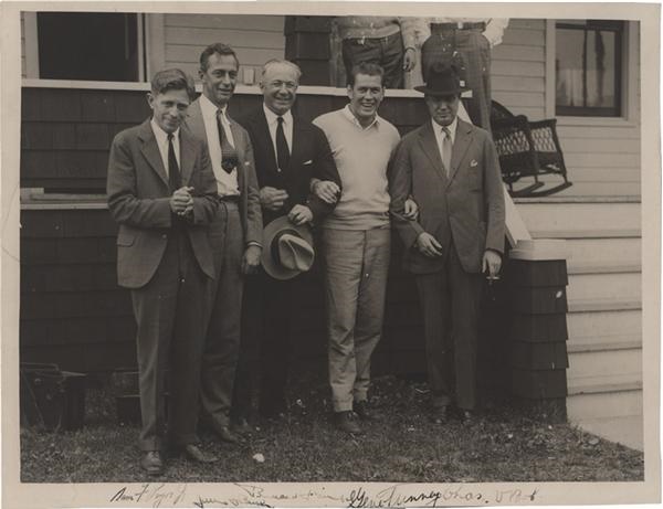Gene Tunney & Others Vintage Signed 11 x 14'' Photo