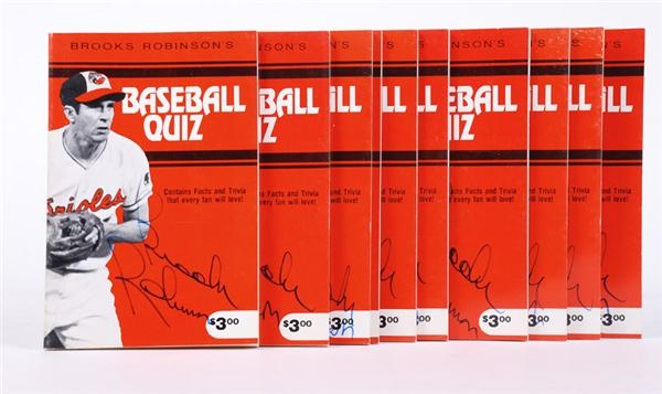 - Brooks Robinson Signed Baseball Quiz books (10)