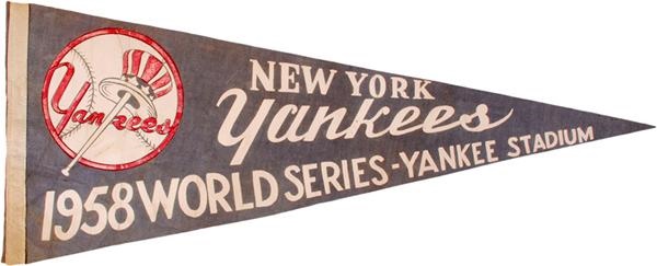 Ernie Davis - 1958 New York Yankees World Series Pennant