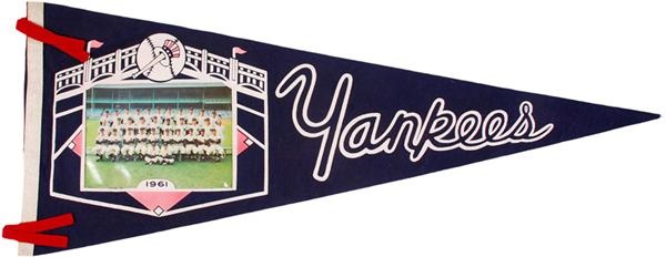 Ernie Davis - 1961 New York Yankees Photo Pennant