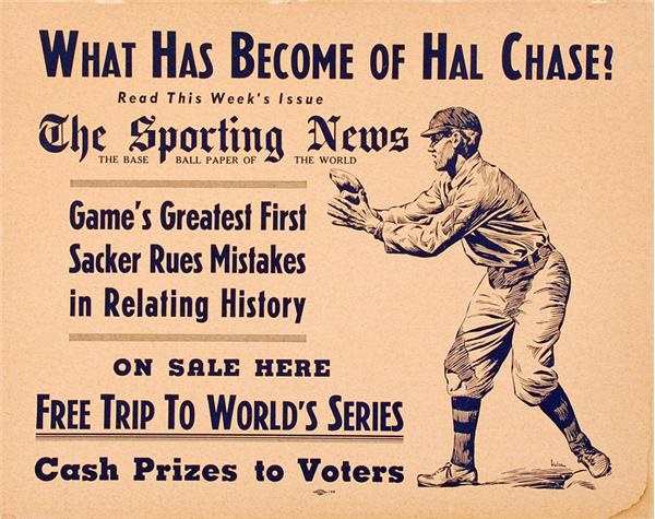 Ernie Davis - Early 1900's Sporting News Ad Piece with Hal Chase
