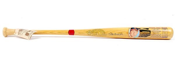 Baseball Autographs - Stan Musial Signed Cooperstown Bat Co Decal Bat