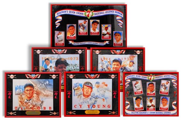 Ernie Davis - Seagrams Baseball Advertising Mirrors (11 Different)