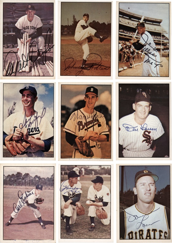 Baseball Autographs - 1950's-1960's Baseball Stars Signed Cards (59)