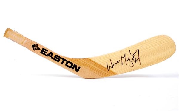 Game Used Hockey - Wayne Gretzky Game Issued & Signed Easton Stick Blade