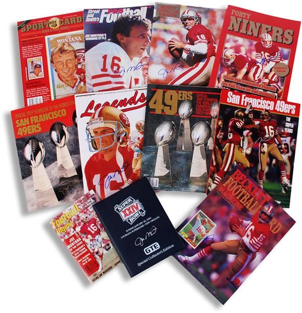Football - Collection of Joe Montana Signed Magazines (11)