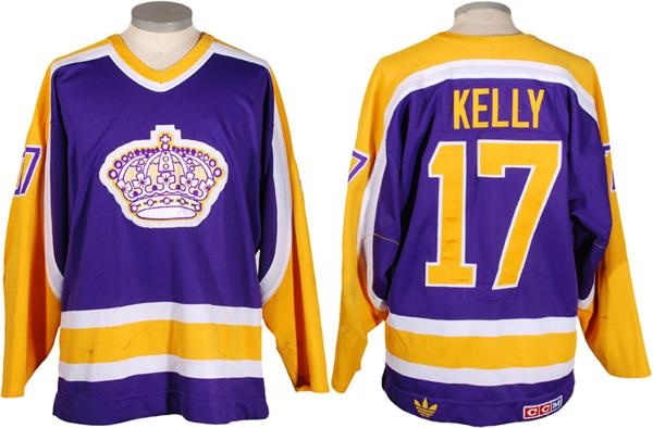 Game Used Hockey - 1984-85 John-Paul Kelly Los Angeles Kings Game Worn Jersey