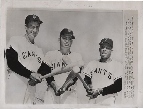 - Willie Mays, Hank Sauer, Dusty Rhodes of Giants SFX Archives (1958)