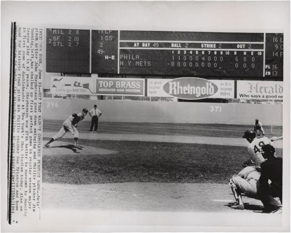 Jim Bunning Throws Perfect Game Photo SFX Archives (1964)