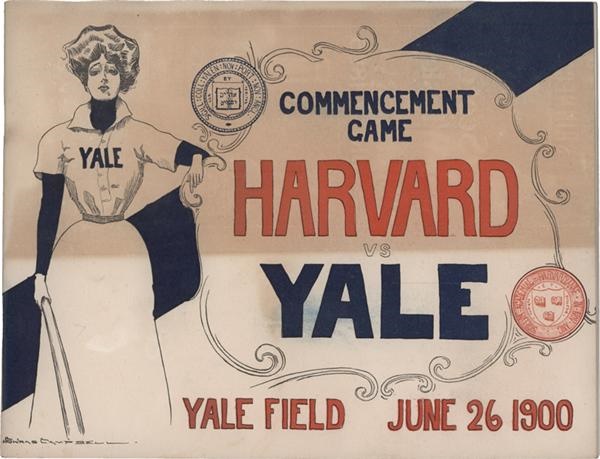 Ernie Davis - 1900 Harvard vs Yale Baseball Program
