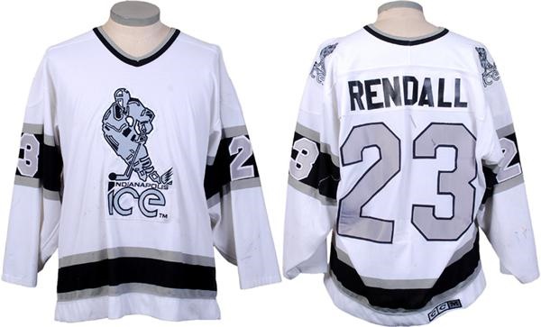 Game Used Hockey - 1988-89 Bruce Rendall Indianapolis Ice IHL Game Worn Jersey
