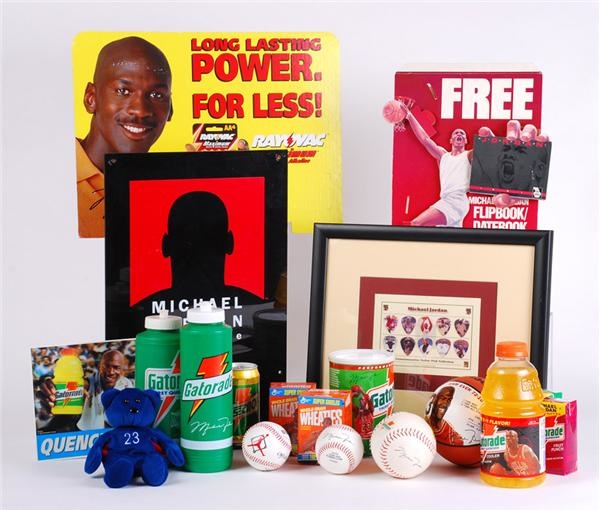 Memorabilia-Basketball - Collection of Michael Jordan Endorsed Products and Advertisements