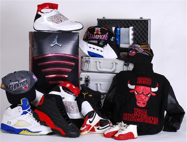 - Collection of Vintage Michael Jordan "Air Jordan" Sneakers and Apparel