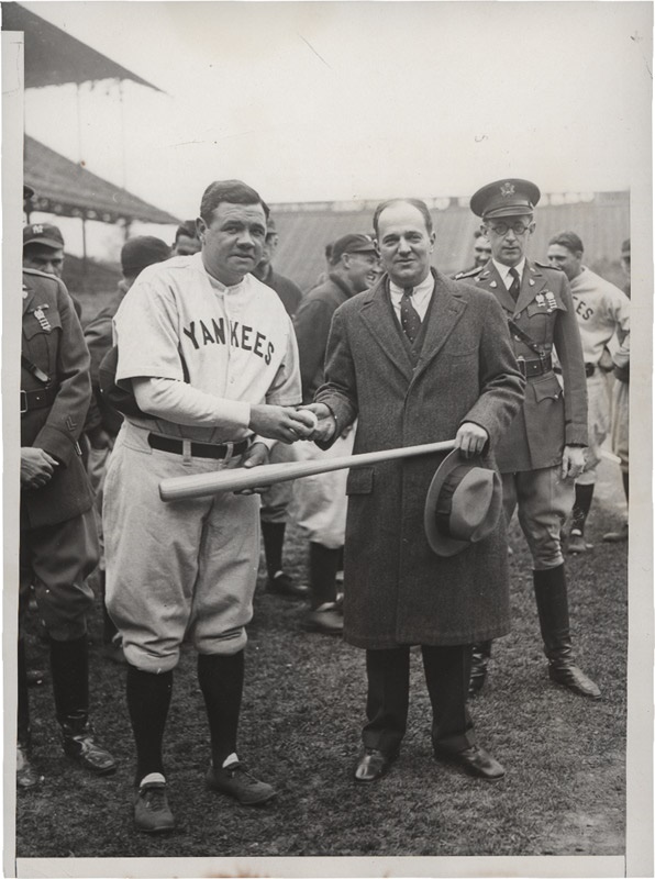 Memorabilia Baseball Photographs - Lots - Two Nice Babe Ruth Photographs