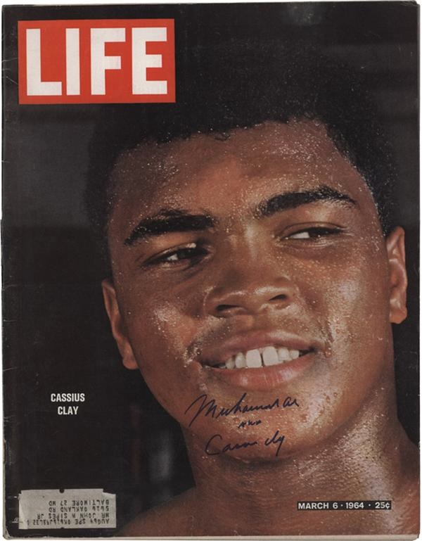 Muhammad Ali A.K.A. Cassius Clay Signed Life Magazine